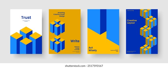 Isolated Report Design. Geometric Book Cover Layout. Creative Flyer Template. Poster. Brochure. Business Presentation. Banner. Background. Advertising. Journal. Notebook. Portfolio. Catalog