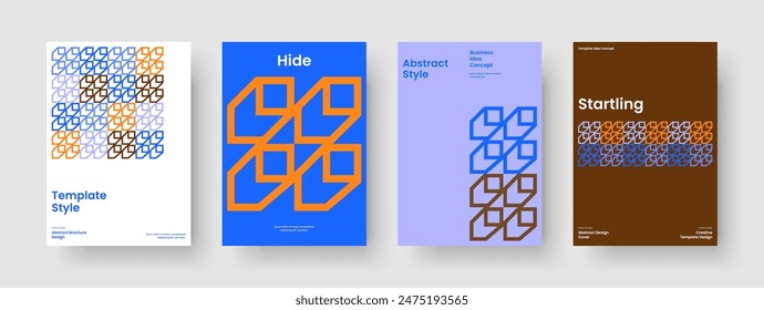 Isolated Report Design. Geometric Poster Layout. Abstract Background Template. Flyer. Book Cover. Business Presentation. Banner. Brochure. Portfolio. Handbill. Journal. Newsletter. Notebook