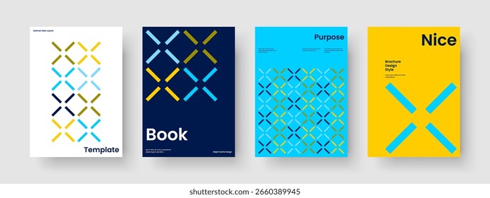 Design de Relatório Isolado. Layout de banner moderno. Modelo de Folheto Abstrato. Apresentação de negócios. Capa de Livro. Panfleto. Cartaz. Histórico. Identidade da marca. Panfleto. Boletim informativo. Carteira. Diário