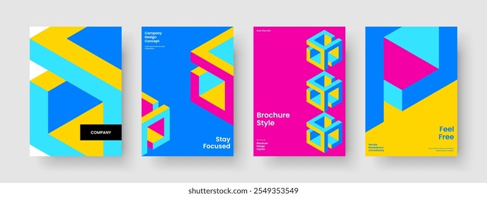 Isolated Report Design. Modern Book Cover Template. Geometric Brochure Layout. Poster. Flyer. Background. Banner. Business Presentation. Pamphlet. Brand Identity. Journal. Notebook. Advertising