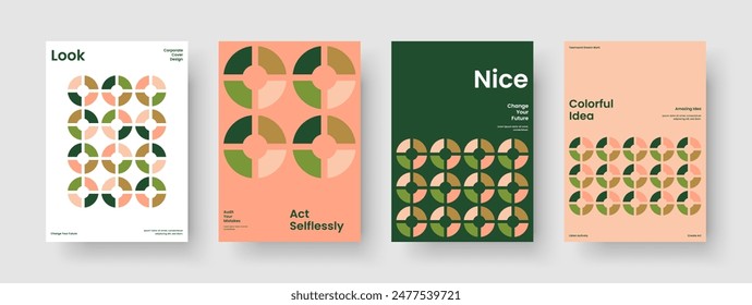 Isoliertes Berichtslayout. Abstraktes Broschürendesign. In: Geometric Business Presentation Vorlage. Banner. Buchumschlag. Hintergrund. Poster. Flyer. Werbung. Notebook. In: Journal. In: Magazine. Katalog