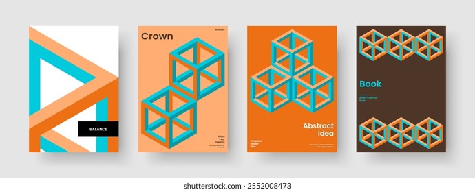 Isolated Report Layout. Geometric Business Presentation Template. Abstract Poster Design. Banner. Brochure. Book Cover. Background. Flyer. Notebook. Newsletter. Leaflet. Advertising. Portfolio
