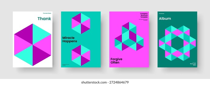 Isolated Report Layout. Geometric Flyer Design. Modern Book Cover Template. Background. Banner. Poster. Brochure. Business Presentation. Leaflet. Journal. Magazine. Advertising. Pamphlet. Portfolio