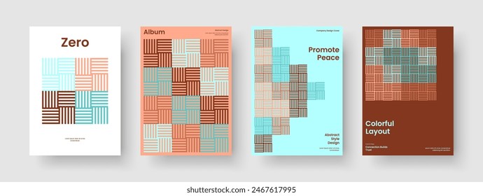 Isolated Report Layout. Modern Brochure Design. Geometric Book Cover Template. Poster. Flyer. Banner. Background. Business Presentation. Journal. Catalog. Handbill. Pamphlet. Portfolio. Magazine