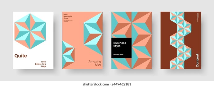 Isolated Report Template. Abstract Book Cover Layout. Geometric Brochure Design. Flyer. Poster. Background. Banner. Business Presentation. Catalog. Advertising. Brand Identity. Leaflet. Magazine