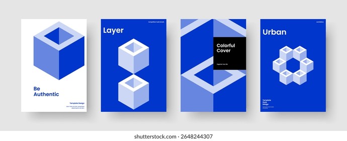 Isolierte Berichtsvorlage. Abstraktes Flyer-Layout. Geometrisches Banner-Design. Hintergrund. Buchumschlag. Broschüre. Geschäftspräsentation. Poster. Erfassung Katalog. Broschüre. Zeitschrift. Notebook. Portfolio
