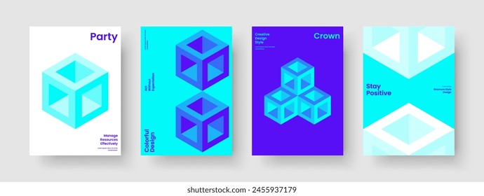 Isolated Report Template. Geometric Book Cover Layout. Creative Poster Design. Flyer. Background. Banner. Business Presentation. Brochure. Notebook. Magazine. Pamphlet. Brand Identity. Handbill