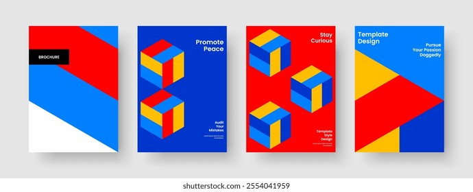 Isolated Report Template. Geometric Book Cover Design. Modern Brochure Layout. Flyer. Background. Poster. Business Presentation. Banner. Journal. Newsletter. Handbill. Leaflet. Advertising