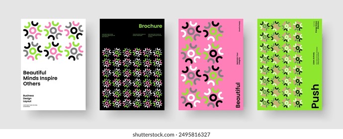 Plantilla de informe aislada. Diseño de folleto geométrico. Diseño de fondo creativo. Volante. Portada del libro. Anuncio. Cartel. Presentación empresarial. Prospecto. Diario. Identidad de marca. Catálogo. Revista