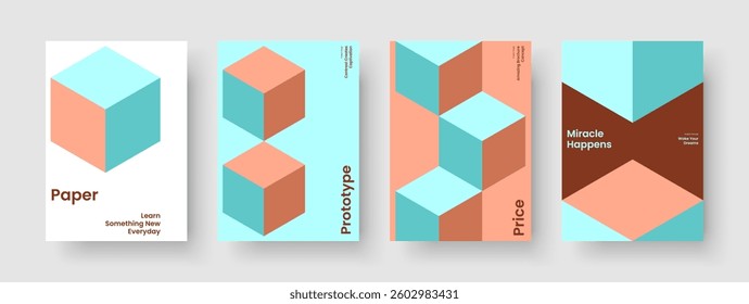 Isolated Report Template. Modern Brochure Layout. Geometric Banner Design. Background. Flyer. Poster. Book Cover. Business Presentation. Pamphlet. Catalog. Advertising. Newsletter. Notebook