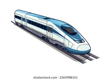 Isolated representation of a modern high-speed train	