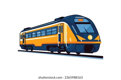 Isolated representation of a modern high-speed train	