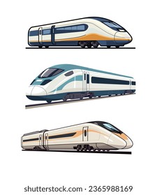 Isolated representation of a modern high-speed train	