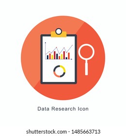Isolated Research Icon Symbol On Clean Background. Vector Market Element In Trendy Style