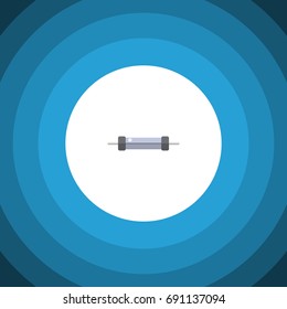 Isolated Resistance Flat Icon. Resistor Vector Element Can Be Used For Resistor, Electronics, Resistance Design Concept.