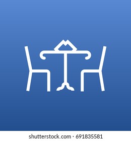 Isolated Restaurant Outline Symbol On Clean Background. Vector Cafe Element In Trendy Style.