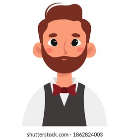 Icono del día laboral del trabajador de un restaurante aislado - Vector
