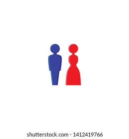 Isolated Restroom Vector Icon, Emoji, Emoticon