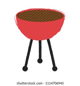 Isolated retro barbecue grill icon