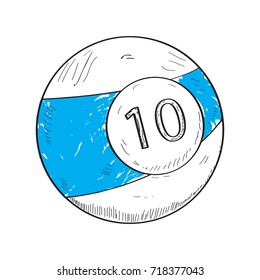Isolated retro billiard pool on a white background, Vector illustration