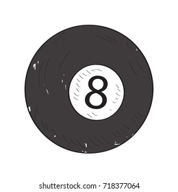 Isolated retro billiard pool on a white background, Vector illustration