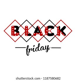 Isolated retro black friday label