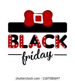 Isolated retro black friday label