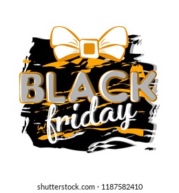 Isolated retro black friday label