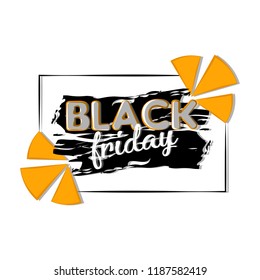 Isolated retro black friday label