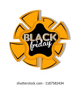 Isolated retro black friday label