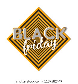 Isolated retro black friday label