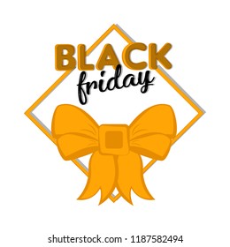 Isolated retro black friday label