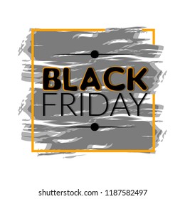 Isolated retro black friday label