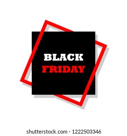 Isolated retro black friday label