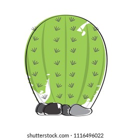 Isolated retro cactus icon