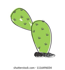 Isolated retro cactus icon