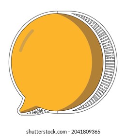 Isolated retro comic bubble chat with vintage border