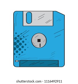 Isolated retro diskette icon