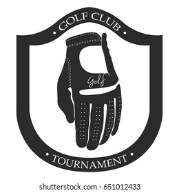 Isolated retro golf emblem on a white background, Vector illustration