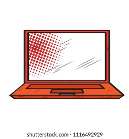Isolated retro laptop icon