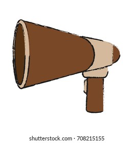 Isolated retro megaphone design