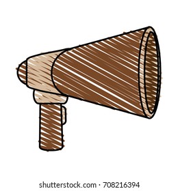 Isolated retro megaphone design