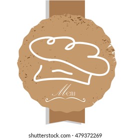 Isolated retro menu label design, Vector illustration