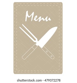 Isolated retro menu label design, Vector illustration