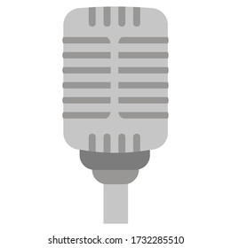 Micrófono retro aislado sobre un fondo blanco - Vector