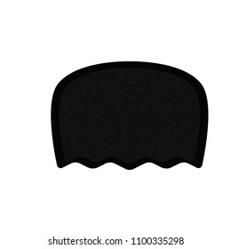 Isolated retro mustache