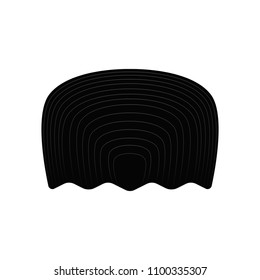 Isolated retro mustache