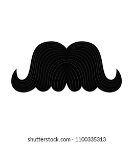 Isolated retro mustache