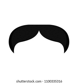 Isolated retro mustache