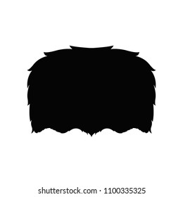 Isolated retro mustache